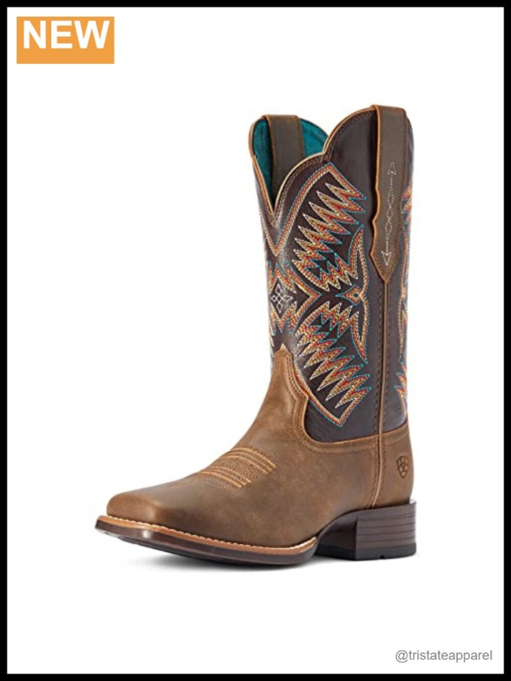 Western Boots Mid-Calf Square Toe Pull-On with ATS Support